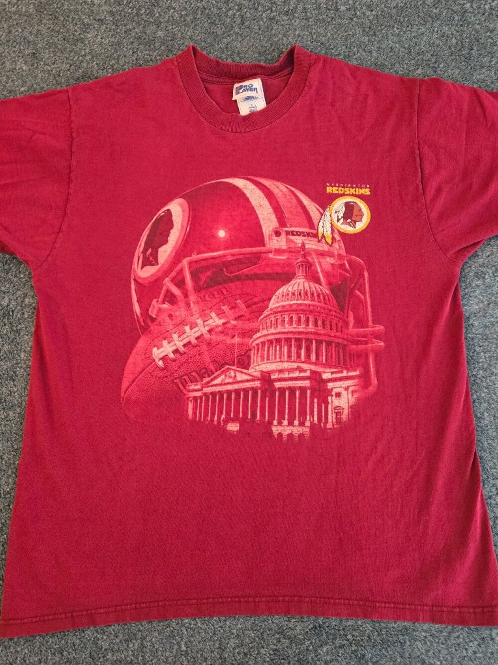 Vintage Pro Player NFL Washington Redskins Capitol Shirt Size Large USA Made